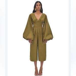 Andrea Iyamah Revolve Nia Culette Jumpsuit Green NWOT